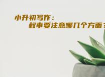 小升初写作：叙事要注意哪几个方面？